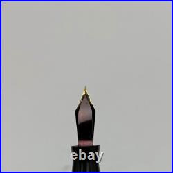 Rare Orthos Standard Ebonite Fountain Pen Button Filler 14k EF Flex Nib VTG 30s