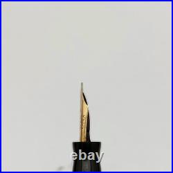 Rare Orthos Standard Ebonite Fountain Pen Button Filler 14k EF Flex Nib VTG 30s