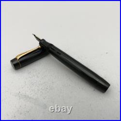 Rare Orthos Standard Ebonite Fountain Pen Button Filler 14k EF Flex Nib VTG 30s