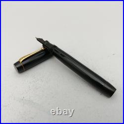 Rare Orthos Standard Ebonite Fountain Pen Button Filler 14k EF Flex Nib VTG 30s