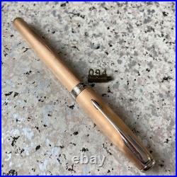 Rare Overhauled Parker Sonnet Champagne Gold Fountain Pen France 18K WG Nib M 94
