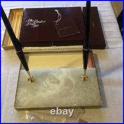 Rare PARKER M23 USA Pedrara Onyx Aeromatic Double Magnetix Desk Set 8423 Rare PARKER M23 USA Pedrara Onyx Aeromatic Double Magnetix Desk Set 8423