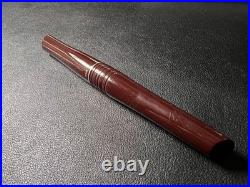 Rare PILOT Bamboo Fountain Pen Wine Red 14K Nib Unique Design Collectible