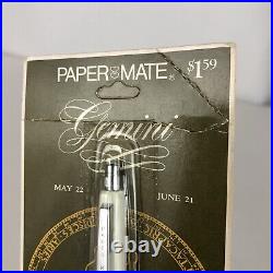 Rare Paper Mate Gemini Zodiac Mustard Yellow 1960's Ballpoint Pen New Old Stock