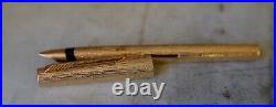Rare Parker 105 Fountain Pen Bark Finish Pl. Gold 14 Karat Gold Nib M