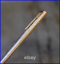 Rare Parker 105 Fountain Pen Bark Finish Pl. Gold 14 Karat Gold Nib M