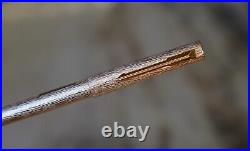Rare Parker 105 Fountain Pen Bark Finish Pl. Gold 14 Karat Gold Nib M