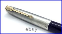Rare! Parker 51 Fountain Pen, Plum, 14k Fine Nib, Made In Usa, 1948