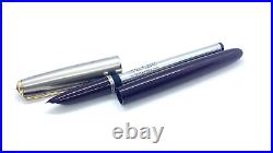 Rare! Parker 51 Fountain Pen, Plum, 14k Fine Nib, Made In Usa, 1948