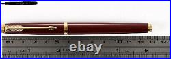 Rare Parker 75 Fountain Pen in Burgundy / Bordeaux Red Laque with 14K B-nib