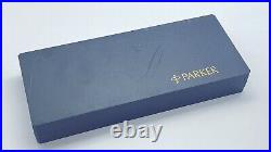Rare! Parker 85 Fountain Pen, In Box, Sterling Silver, 14k Fine Nib, France