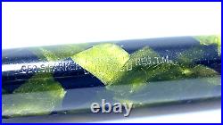 Rare! Parker Duofold, Green Marble, Semi Flex, 14k Stub Broad Nib, England
