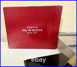 Rare Parker Fil-O-Matic Fountain Desk Pen Set Dip New NOS Vintage Decor