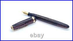 Rare Parker Major Vacumatic Pen, Burgundy Pearl, Semi Flex, 14k Med Nib, Canada