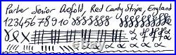 Rare! Parker Senior Duofold Pen, Red Candy Stripe, Springy, 14k B Nib, England
