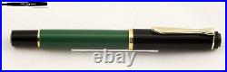 Rare Pelikan Fountain Pen M150 Black-Green with M-nib Export Model for Italy