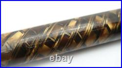 Rare Pen! Conway Stewart No 23, Tiger Eye, Semi Flex 14k Stub Medium Nib