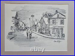 Rare Pen & Ink Etching By SAM COTY (1908 1985) Street scene