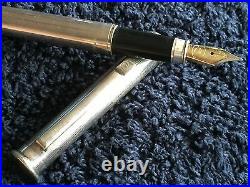 Rare Pierre Cardin Sterling Silver Fountain Pen, Iridium Point Nib