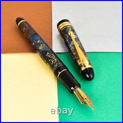 Rare Pilot Custom 743 Urushi Art 14K Large Gold B Broad Nib Fountain Pen