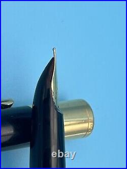 Rare Pilot Manifold 14K Gold Nib Vintage Fountain Pen Black/Gold Trim Japan Made