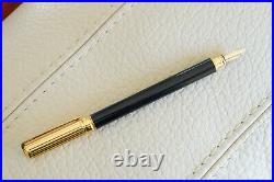 Rare S. T. DUPONT GATSBY Black/Gold Fountain pen 18K M nib NEW Boxed