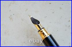 Rare S. T. DUPONT GATSBY Black/Gold Fountain pen 18K M nib NEW Boxed