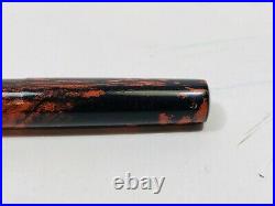 Rare Serviced Conklin S3 Mottled Hard Rubber Wet Noodle Fountain Pen F Nib