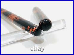 Rare Serviced Conklin S3 Mottled Hard Rubber Wet Noodle Fountain Pen F Nib