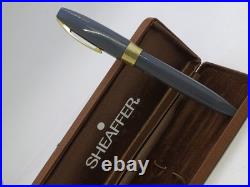 Rare Sheaffer Pfm Fountain Pen Made USA Gold Nib 14k Gray Pen For Men 1960