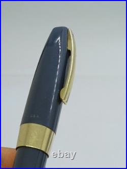 Rare Sheaffer Pfm Fountain Pen Made USA Gold Nib 14k Gray Pen For Men 1960