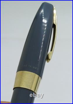 Rare Sheaffer Pfm Fountain Pen Made USA Gold Nib 14k Gray Pen For Men 1960