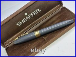 Rare Sheaffer Pfm Fountain Pen Made USA Gold Nib 14k Gray Pen For Men 1960