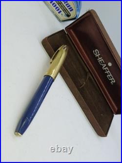 Rare Sheaffer Pfm Fountain Pen Made USA Gold Nib 14k Navy Blue Pen For Men 1960 Rare Sheaffer Pfm Fountain Pen Made USA Gold Nib 14k Navy Blue Pen For Men 1960