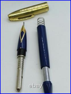 Rare Sheaffer Pfm Fountain Pen Made USA Gold Nib 14k Navy Blue Pen For Men 1960 Rare Sheaffer Pfm Fountain Pen Made USA Gold Nib 14k Navy Blue Pen For Men 1960