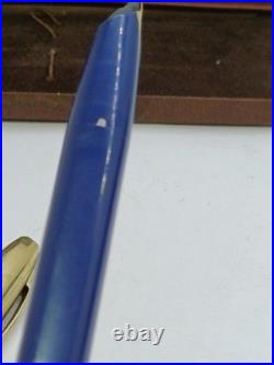 Rare Sheaffer Pfm Fountain Pen Made USA Gold Nib 14k Navy Blue Pen For Men 1960 Rare Sheaffer Pfm Fountain Pen Made USA Gold Nib 14k Navy Blue Pen For Men 1960