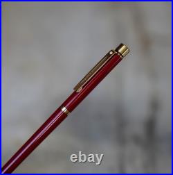Rare Sheaffer Targa Slim Red Lacquer Fountain Pen 18K Solid Gold Nib