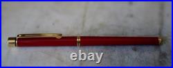 Rare Sheaffer Targa Slim Red Lacquer Fountain Pen 18K Solid Gold Nib