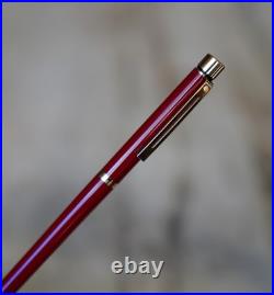 Rare Sheaffer Targa Slim Red Lacquer Fountain Pen 18K Solid Gold Nib