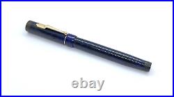 Rare Swan Leverless L205/52, Blue & Black, Semi Flex, 14k Oblique Broad Nib