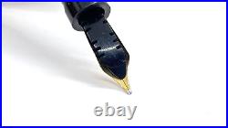 Rare Swan Leverless L205/52, Blue & Black, Semi Flex, 14k Oblique Broad Nib