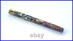 Rare Swan Safety Pen, Gray Marble, Semi Flex, 14k Medium Nib, For Export Market