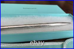 Rare TIFFANY & CO. 925 sterling silver pen Engraved WithNYC Address & Pouch & Box