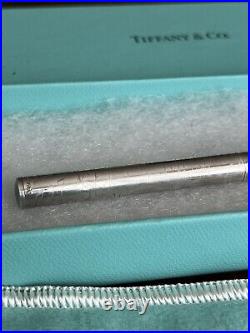 Rare TIFFANY & CO. 925 sterling silver pen Engraved WithNYC Address & Pouch & Box