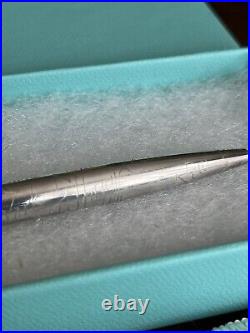 Rare TIFFANY & CO. 925 sterling silver pen Engraved WithNYC Address & Pouch & Box