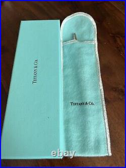 Rare TIFFANY & CO. 925 sterling silver pen Engraved WithNYC Address & Pouch & Box