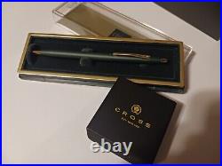 Rare USA Cross Century Classic Matte Green And 23kt Gold Ballpoint Pen New Gift