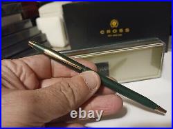 Rare USA Cross Century Classic Matte Green And 23kt Gold Ballpoint Pen New Gift
