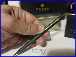 Rare USA Cross Century Classic Matte Green And 23kt Gold Ballpoint Pen New Gift