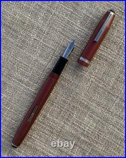 Rare Unusual 1950's Esterbrook LJ Fountain Pen, Thin Striped Red, 2668 Nib, Med